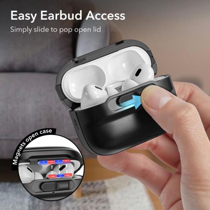 ESR - ESR Airpods Pro 1/2 Skal Magsafe Pulse Halolock - Svart