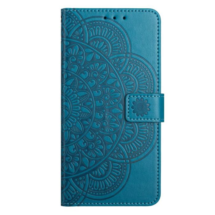 OEM - Samsung Galaxy A37 Plånboksfodral Konstläder Mandala Mönster - Blå