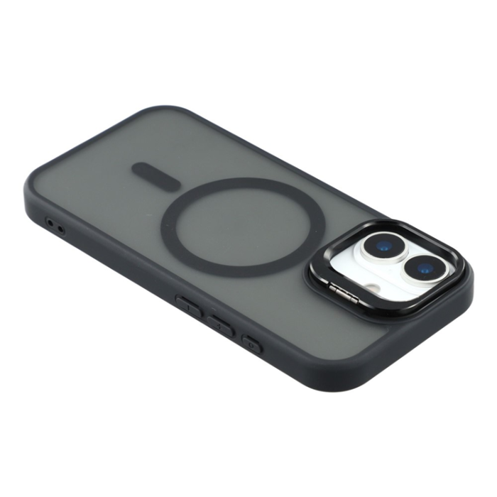 A-One Brand - iPhone 17 Mobilskal MagSafe Lins Kickstand - Titansvart