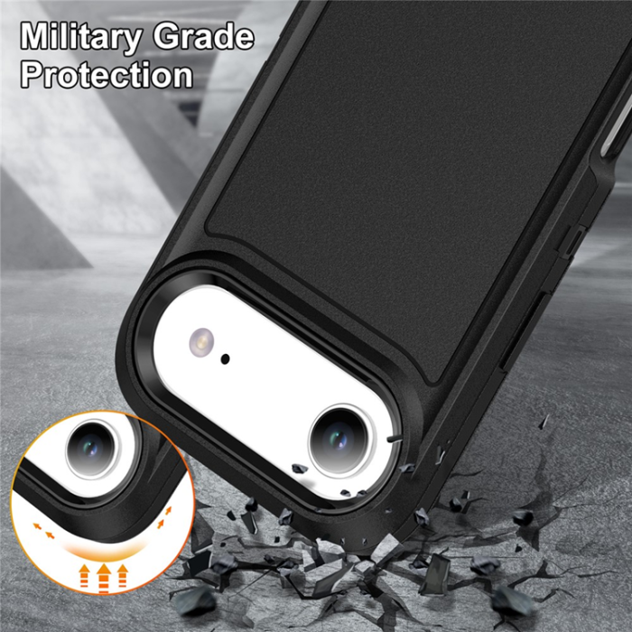 A-One Brand - iPhone 17 Air Mobilskal Kickstand Silikon - Svart