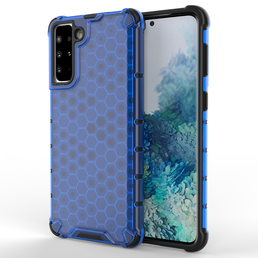 Honeycomb Armor Bumper Skal Galaxy S21 Plus 5g - Blå