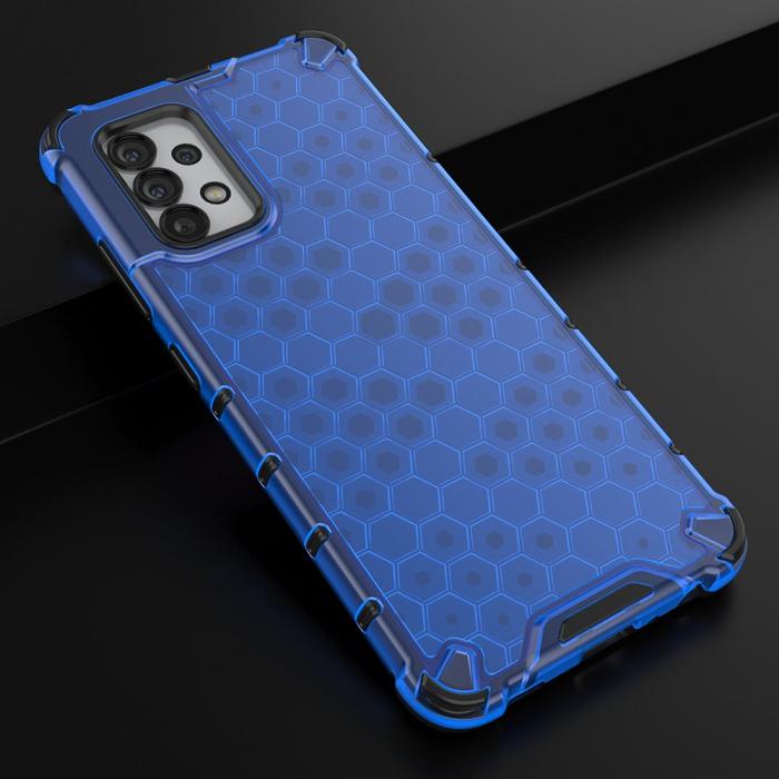 Ruhtel - Honeycomb Armor Bumper Skal Galaxy A32 4g - Blå