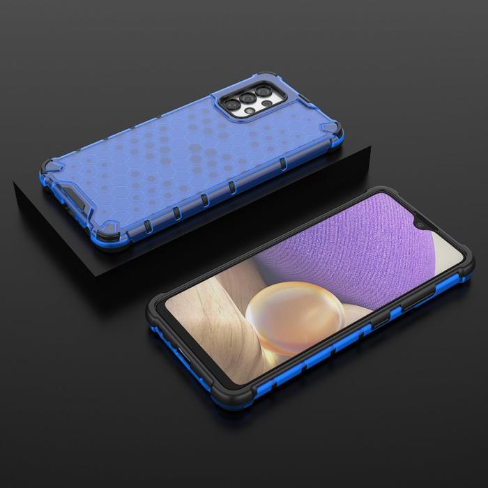Ruhtel - Honeycomb Armor Bumper Skal Galaxy A32 4g - Blå