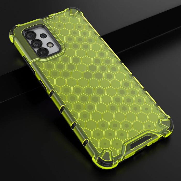 Ruhtel - Honeycomb Armor Bumper Skal Galaxy A32 4g - Grön