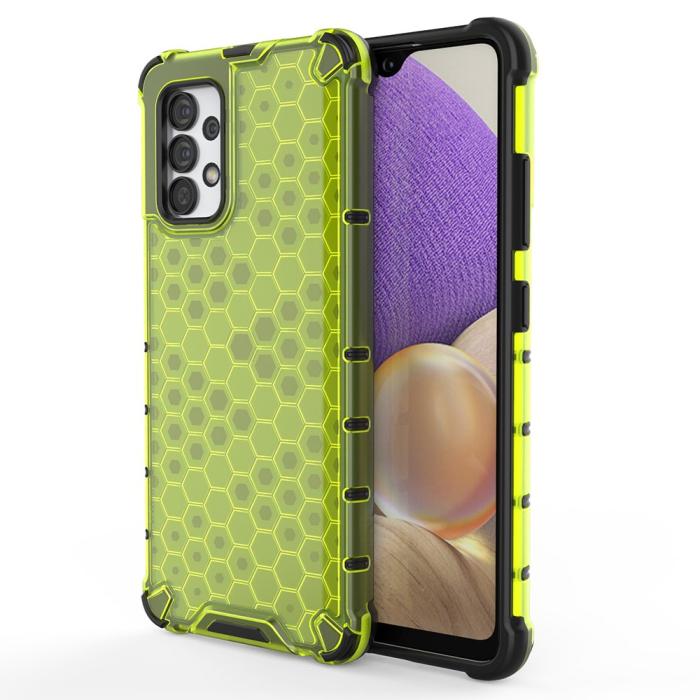 Ruhtel - Honeycomb Armor Bumper Skal Galaxy A32 4g - Grön