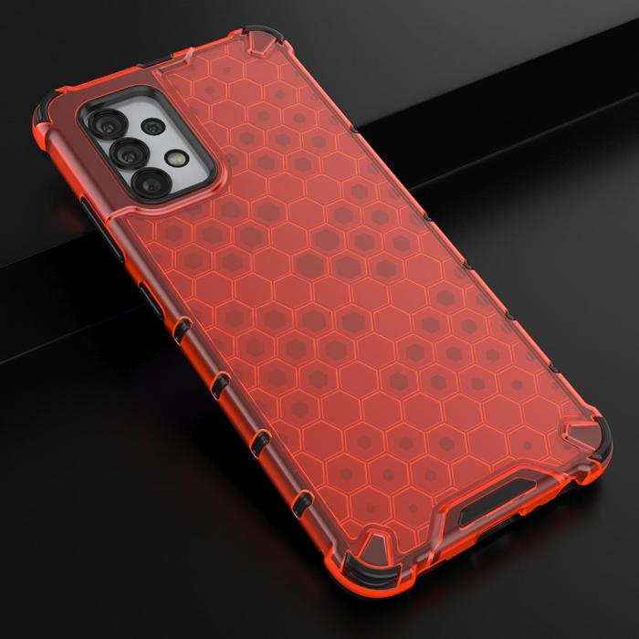 Ruhtel - Honeycomb Armor Bumper Skal Galaxy A32 4g - Röd