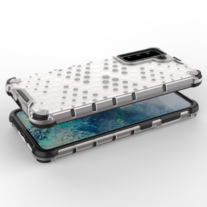OEM - Honeycomb Armor Bumper Skal Galaxy S21 Plus 5g - Transparent