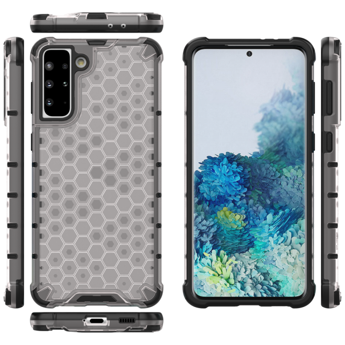 OEM - Honeycomb Armor Bumper Skal Galaxy S21 Plus 5g - Transparent