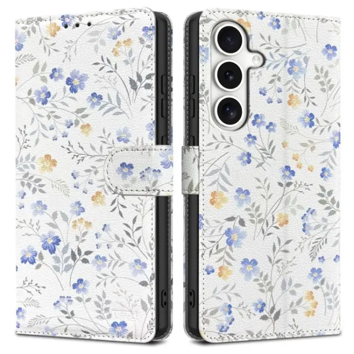 Tech-Protect Galaxy S25 plånboksfodral spring flowers kortfack