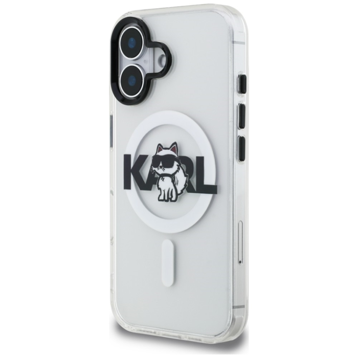 KARL LAGERFELD - KARL LAGERFELD Mobilskal För iPhone 16 MagSafe IML Choupette Sketch