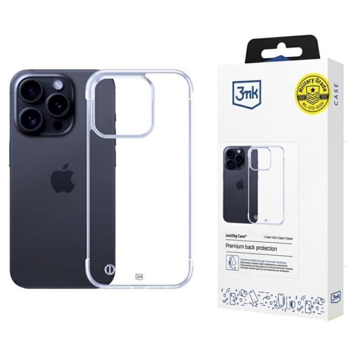 3MK - 3MK iPhone 16 Pro Mobilskal Just20g - Clear