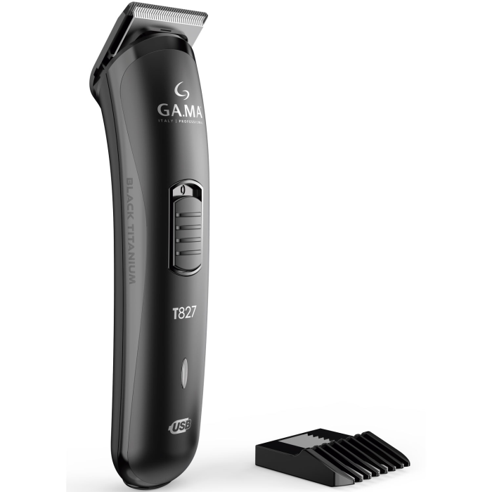 Ga.Ma - GA.MA Skäggtrimmer Titanium T827 - Svart