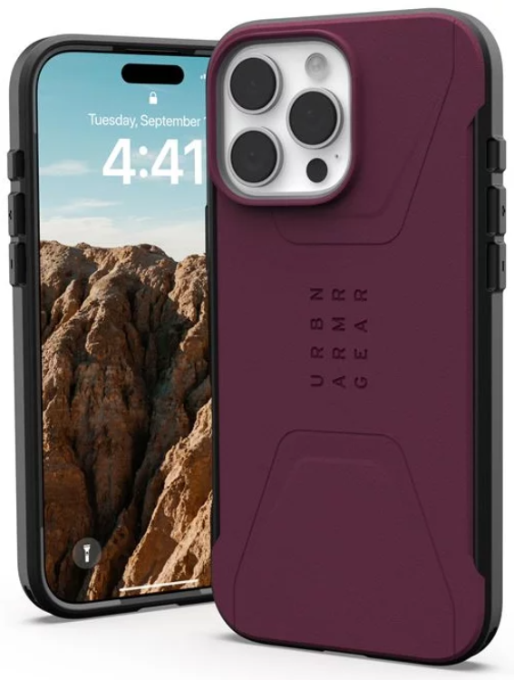 UAG iPhone 16 Pro Max Mobilskal MagSafe Civilian - Bordeaux | 2353 | AlltMobil