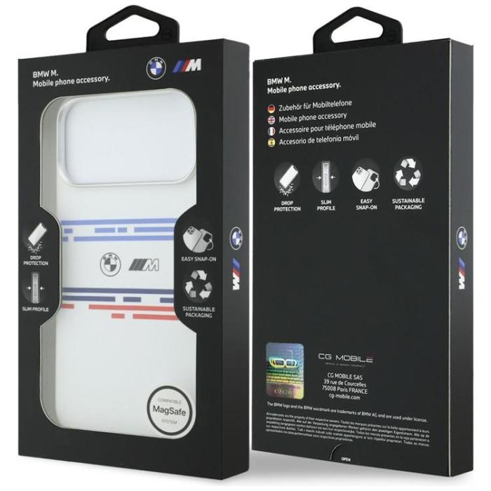 BMW - BMW iPhone 17 Pro Max Mobilskal MagSafe Silikon Horizontal Line