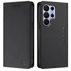 OEM - RINACASIS Samsung Galaxy S26 Ultra Pl&aring;nboksfodral Konstl&auml;der RFID Skydd - Svart
