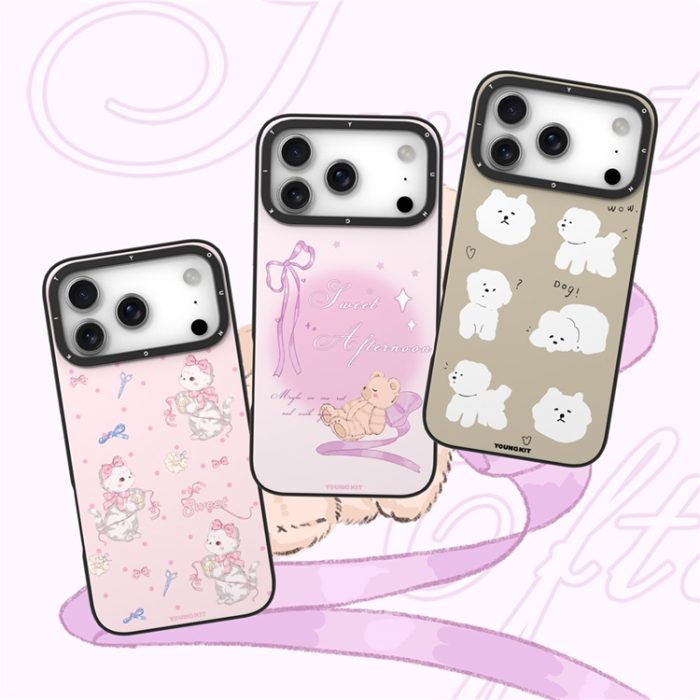 YOUNGKIT - YOUNGKIT iPhone 17 Pro Mobilskal MagSafe Cute Moments - Rosa