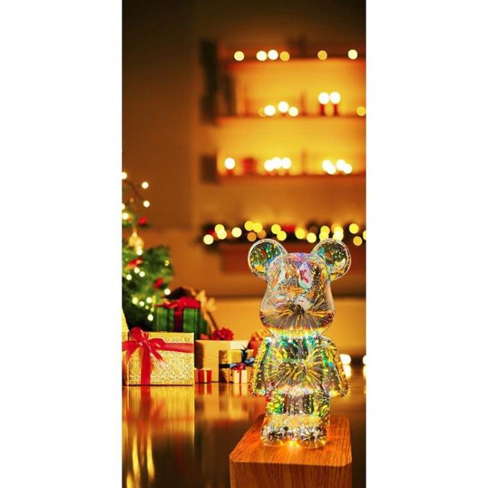 OEM - Bordslampa LED 3D BEAR Art Deco standing L3GFBD