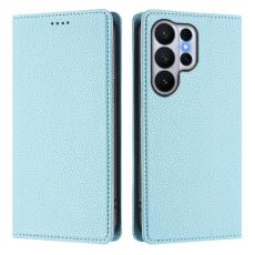 OEM - Litchi Samsung Galaxy S26 Ultra Pl&aring;nboksfodral Konstl&auml;der RFID Skydd - Bl&aring;