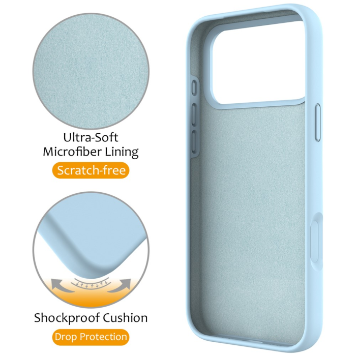 A-One Brand - iPhone 17 Pro Mobiskal MagSafe Kickstand PC+Silikon - Himmelsblå