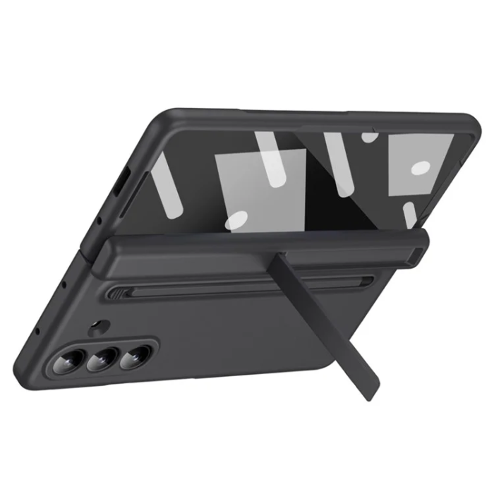A-One Brand - Galaxy Z Fold 7 Mobilskal Kickstand med Stylus och Härdat Glas