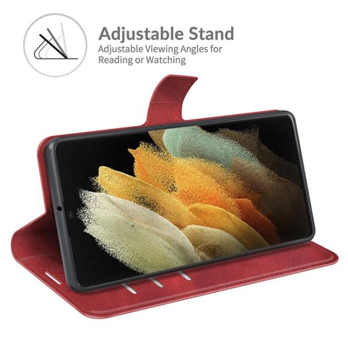 OEM - Flip Folio Fodral Galaxy S22 Ultra - Röd