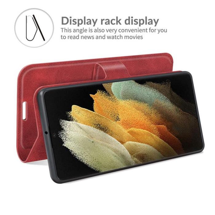 OEM - Flip Folio Fodral Galaxy S22 Ultra - Röd