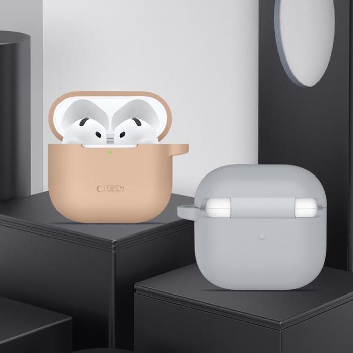 Tech-Protect - Tech-Protect Airpods 4 Skal Silikon Hook - Marinblå