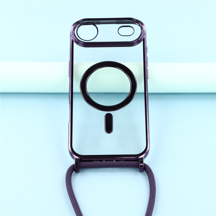 A-One Brand - iPhone Air Mobilskal MagSafe Electroplating Edge TPU - Lila