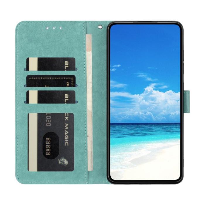 OEM - Samsung Galaxy A57 Plånboksfodral Konstläder Flip Skydd - Grön