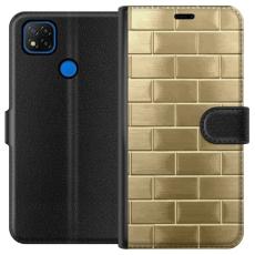 iSecrets - Pl&aring;nboksfodral till Xiaomi Redmi 9C med Gyllene Murstenar