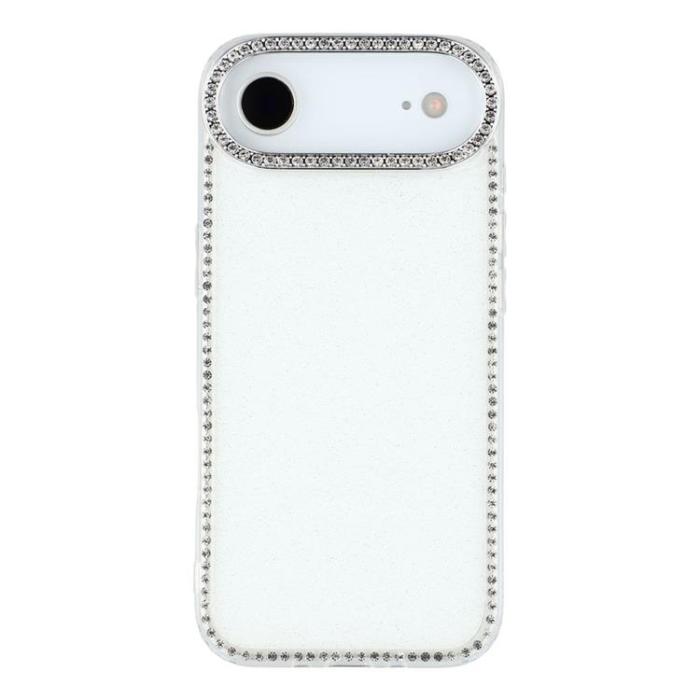 A-One Brand - iPhone Air Mobilskal Rhinestone Edge - Glitter Vit
