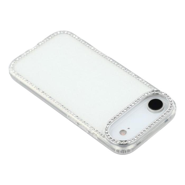 A-One Brand - iPhone Air Mobilskal Rhinestone Edge - Glitter Vit