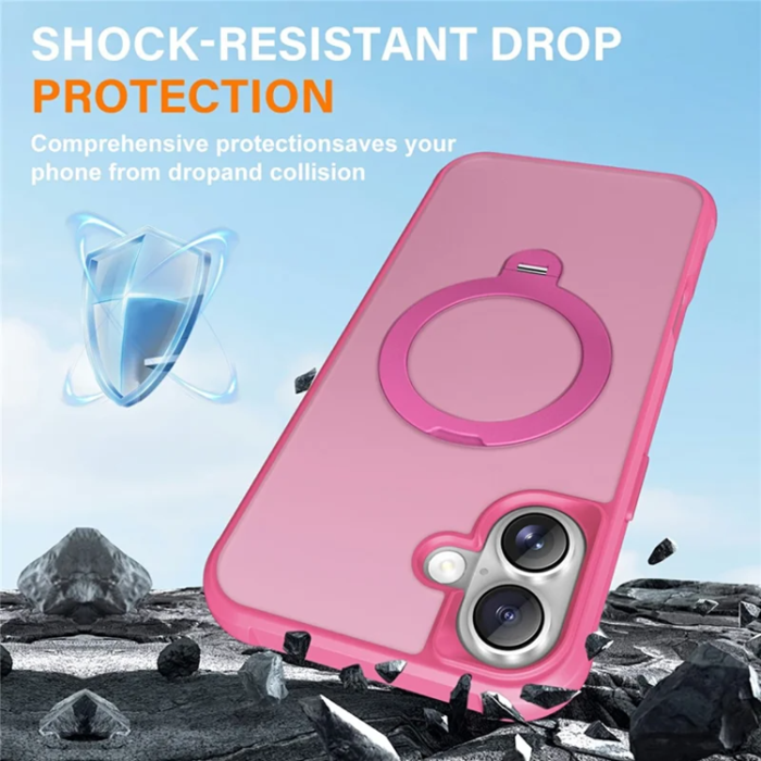 A-One Brand - iPhone 17 Mobilskal MagSafe Kickstand TPU + PC - Rose