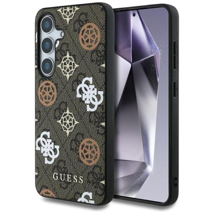 Guess - Guess Galaxy S25 Mobilskal MagSafe 4G Printed Colored Peony - Brun