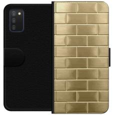 iSecrets - Pl&aring;nboksfodral till Samsung Galaxy A03s med Gyllene Murstenar