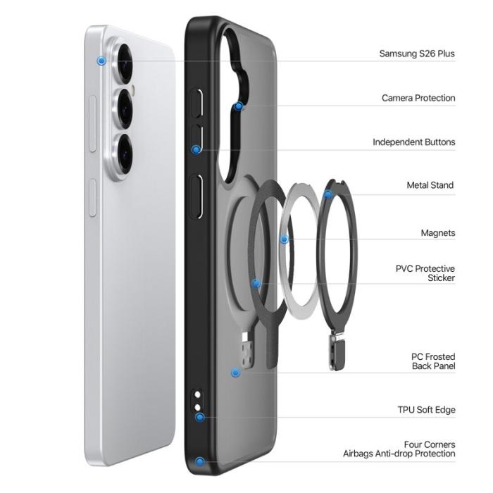 Dux Ducis - DUX DUCIS Mobilskal till Samsung Galaxy S26+ PC TPU Matt Skydd - Svart