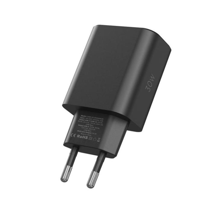 Tech-Protect - Tech-Protect 3-Port Väggladdare 30W - Svart