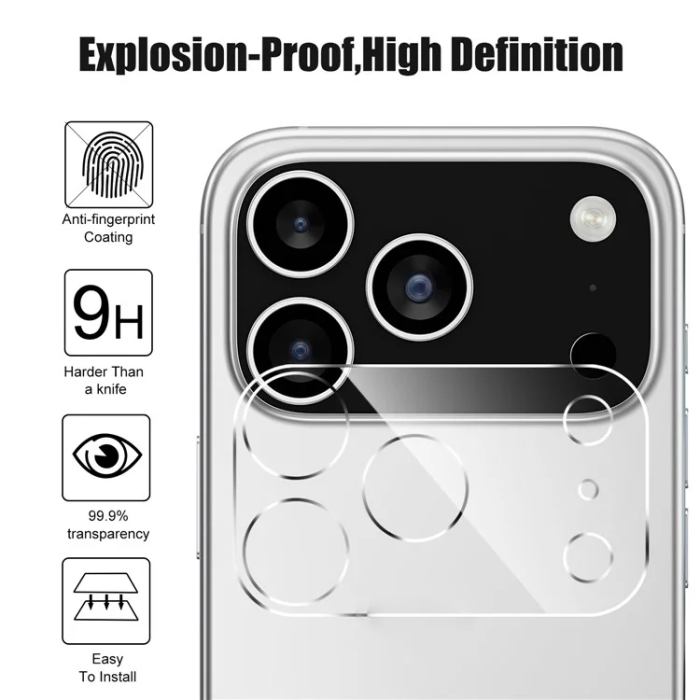 A-One Brand - iPhone 17 Pro Plastfilm Kameralinsskydd ARC Edge