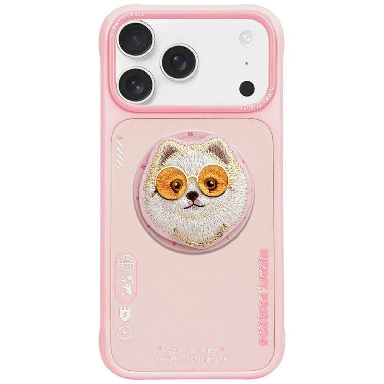 Nimmy iPhone 17 Mobilskal MagSafe Glasses Cool Dog - Rosa | 2353 | AlltMobil