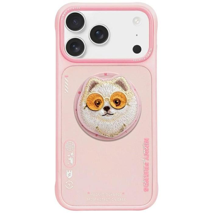 NIMMY - Nimmy iPhone 17 Mobilskal MagSafe Glasses Cool Dog - Rosa