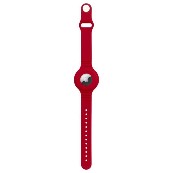 UTGATT1 - Silicone Flexible Wrist Band Apple AirTag - Röd