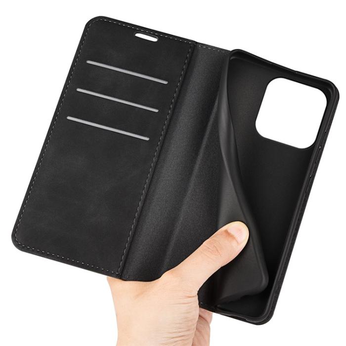 OEM - iPhone 15 Pro Max Plånboksfodral Flip PU-Läder - Svart
