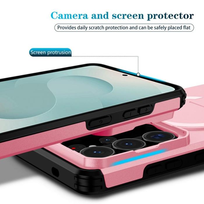 OEM - Mobilskal för Samsung Galaxy S26 Ultra Magnetiskt Kickstand - Rosa