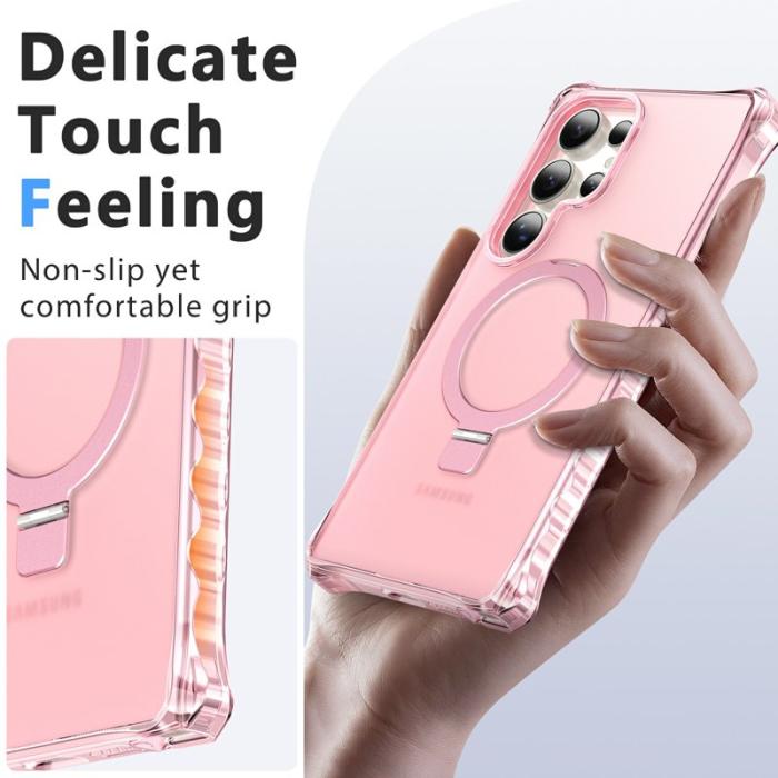 OEM - Mobilskal för Samsung Galaxy S26 Ultra Magnetiskt Kickstand - Rosa