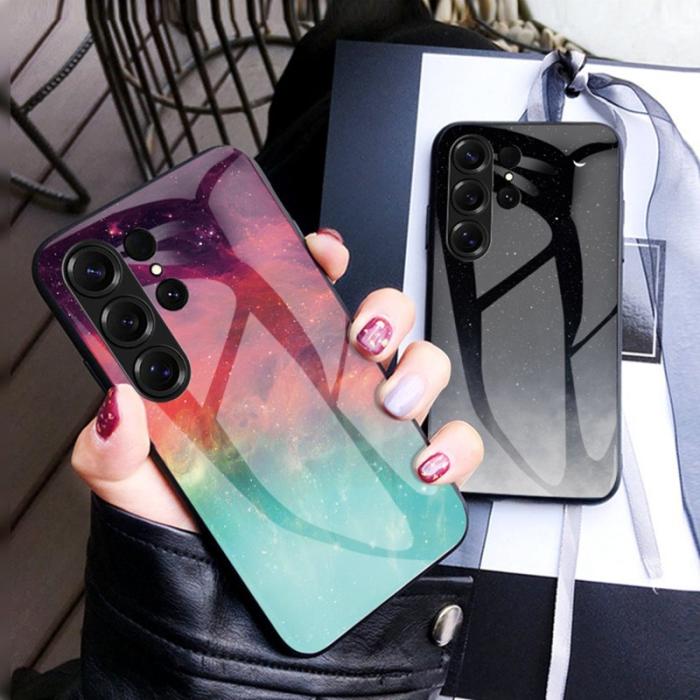 OEM - Mobilskal för Samsung Galaxy S26 Ultra Härdat glas - Ljus stjärnhimmel