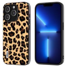 ABEEL - ABEEL Mobilskal till iPhone 13 Pro Max PU L&auml;der Leopard Champagne Guld