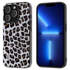 ABEEL - ABEEL Mobilskal till iPhone 13 Pro Max PU L&auml;der Leopard Silver