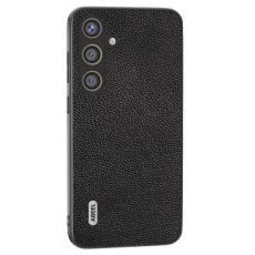 ABEEL - ABEEL Mobilskal till Samsung Galaxy S24+ Litchi Textur &Auml;kta L&auml;der - Svart