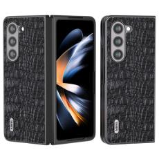 ABEEL - ABEEL Mobilskal till Samsung Galaxy Z Fold5 i &auml;kta l&auml;der - Svart