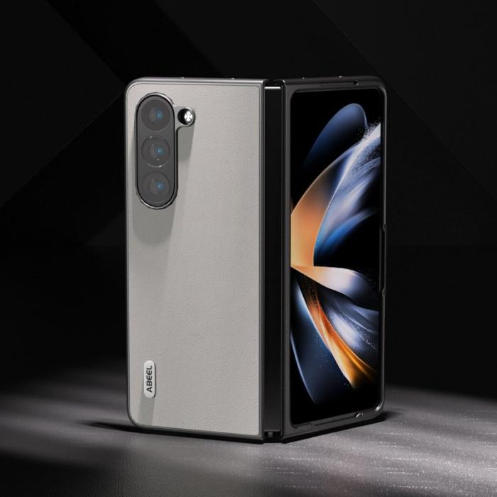 ABEEL - ABEEL Mobilskal till Samsung Galaxy Z Fold5 i äkta läder Grå